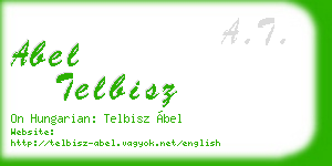 abel telbisz business card